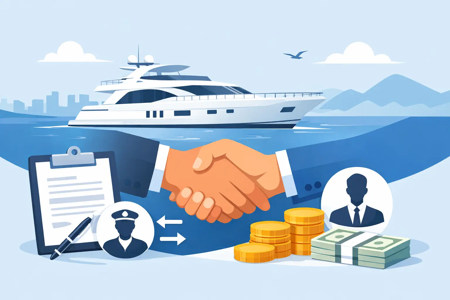 Who Pays Yacht Commission in a Yacht Sale?